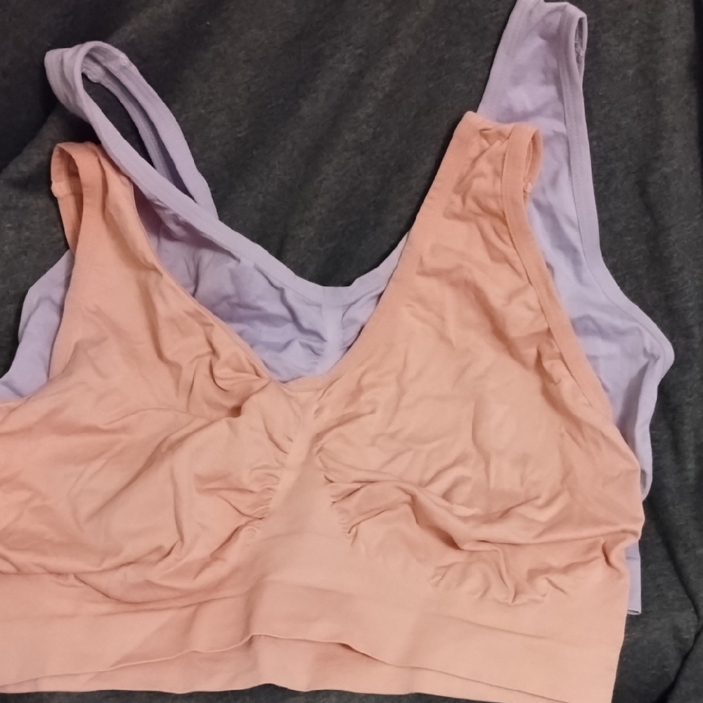 Elegant Peach and Lavender Bralette Set